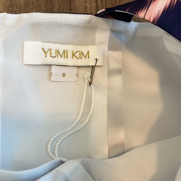 Yumi Kim Sneak Peak Dress Blue Blush Summer Ikat Print With Cutout Size Small - Picture 5 of 11